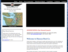 Tablet Screenshot of hansenboat.com